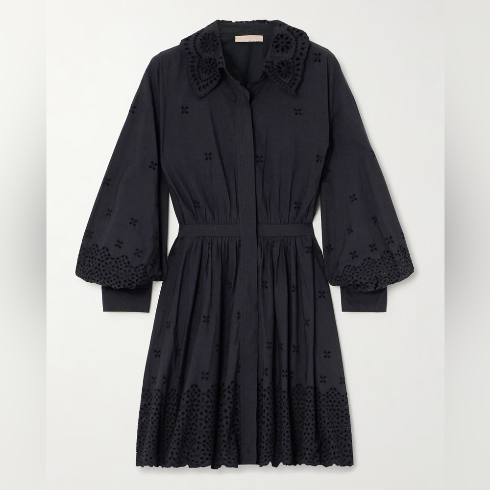 NWT Ulla Johnson Gemma Broderie Anglaise Mini Shirt Dress - Picture 3 of 10